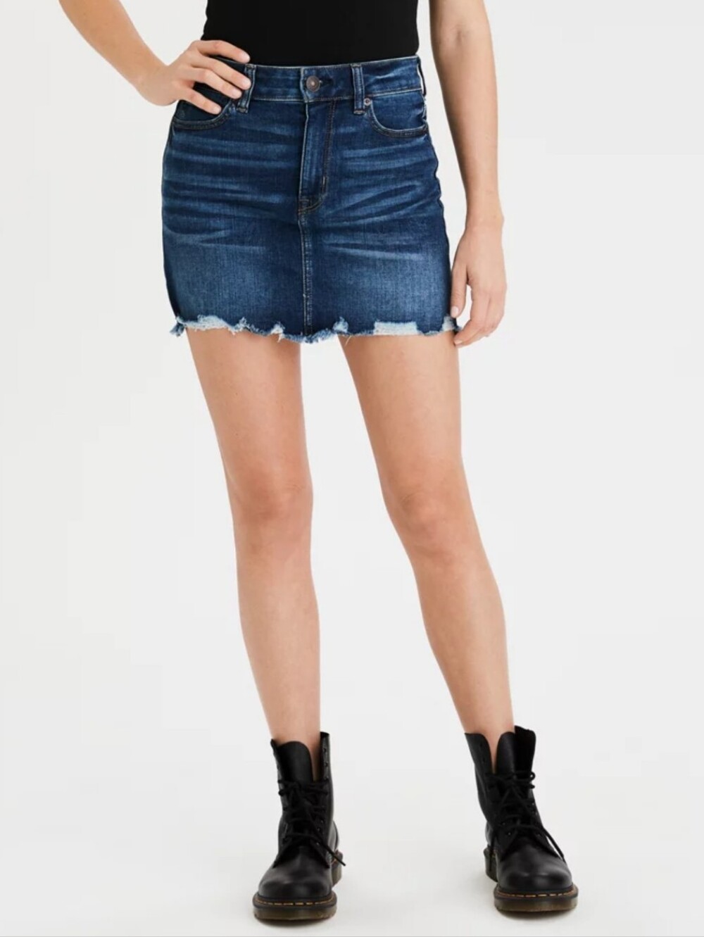 American Eagle denim mini skirt dark blue size 2